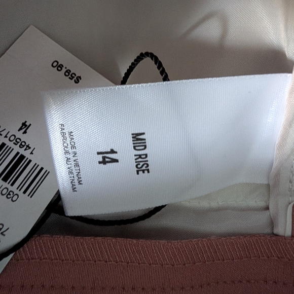 Express Rose Pink Corset Tie Mid-Rise Shorts Size 14 (NWT) - Picture 4 of 11